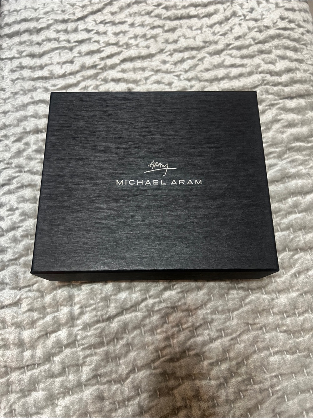 Michael Aram Black Presentation Box with White Logo